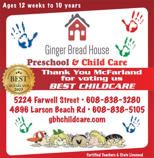 Best Childcare, Ginger Bread House Preschool & Child Care House, Sun Prairie, WI