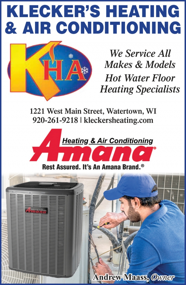 Heating, Cooling & Electrical, Klecker's Heating & Air Conditioning, Watertown, WI