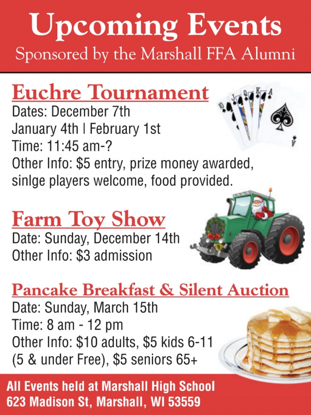 Upcoming Events, Marshall FFA Alumni