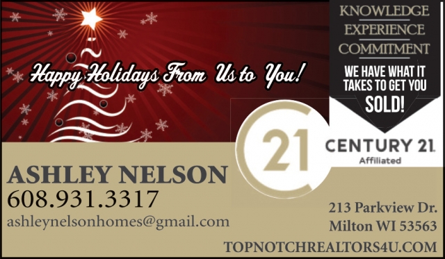 Happy Holidays, Ashley Nelson - Century 21 Affiliated