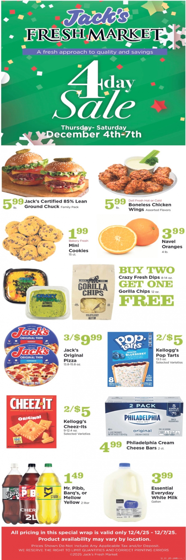 4 Day Sale, Jack's Fresh Market, Menominee, MI