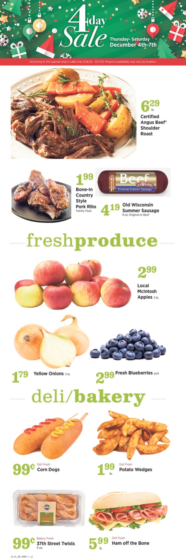 4 Day Sale, Jack's Fresh Market, Menominee, MI