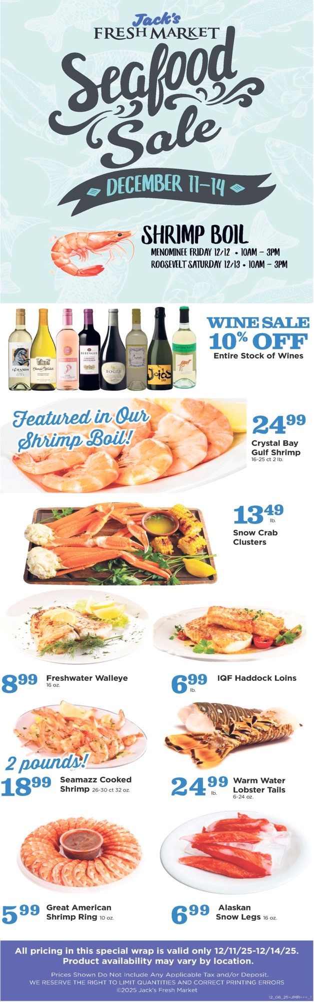 Seafood Sale, Jack's Fresh Market, Menominee, MI