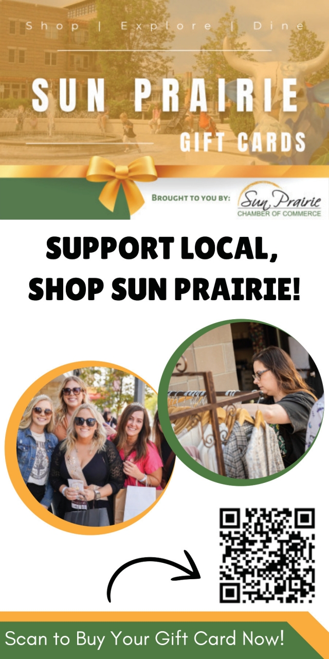 Sun Prairie Gift Cards, Sun Prairie Chamber of Commerce, Sun Prairie, WI