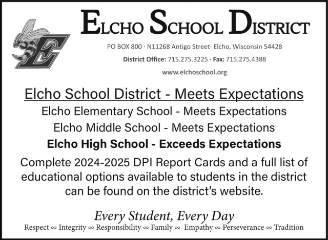 Every Student - Every Day, Elcho School District, Elcho, WI