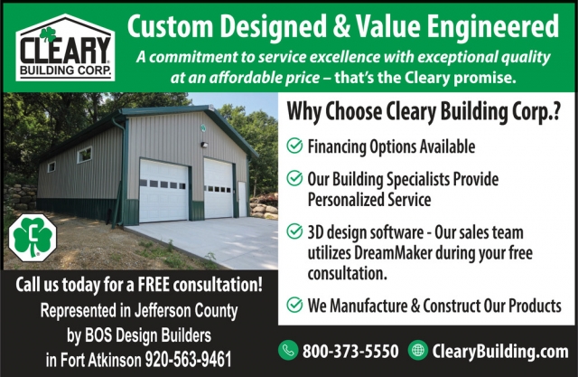 Custom Designed & Value Engineered, Cleary Building Corp.