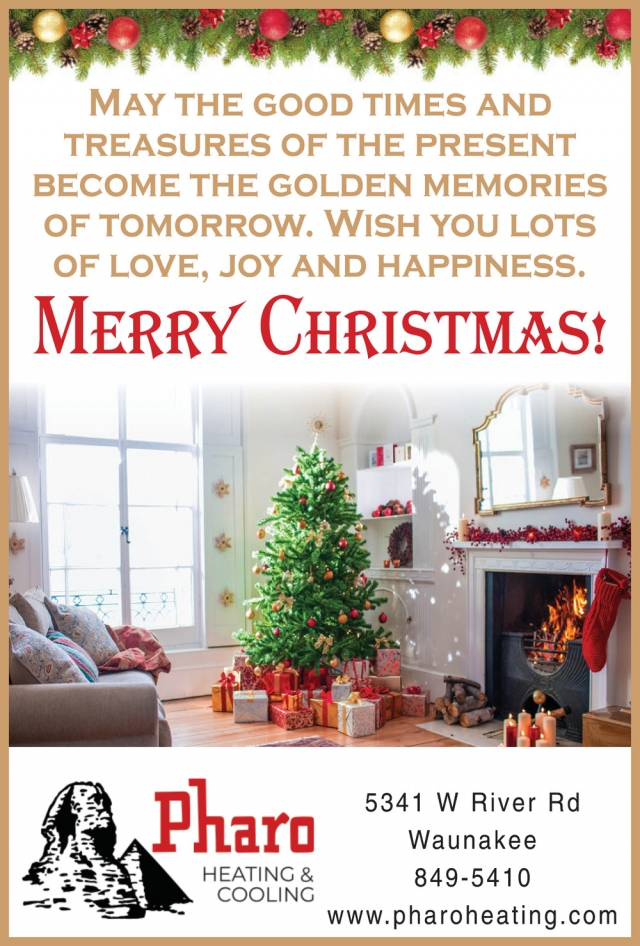 Merry Christmas, Pharo Heating & Cooling, Inc., Waunakee, WI