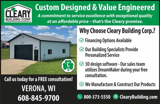 Custom Designed & Value Engineered, Cleary Building Corp.