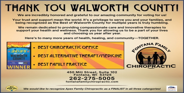 Best Chiropractic Office, Fontana Family Chiropractic, Fontana, WI