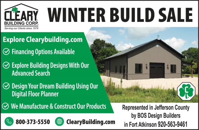 Winter Build Sale, Cleary Building Corp.