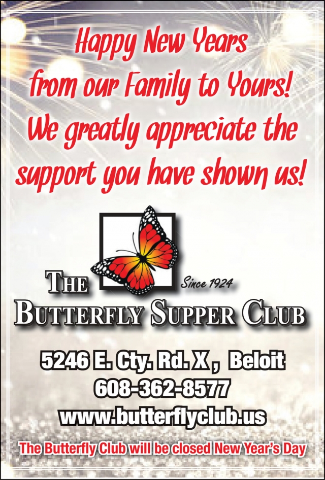 Happy New Years, The Butterfly Supper Club, Beloit, WI