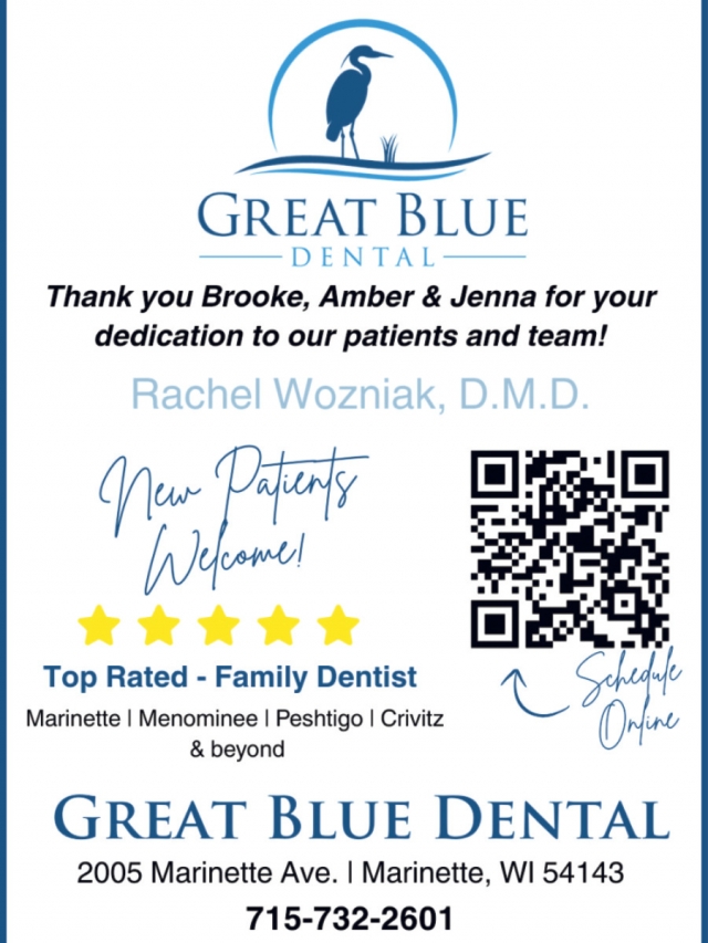 Dental Services, Great Blue Dental, Marinette, WI