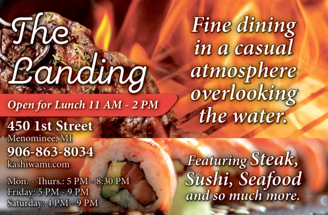 Fine Dining in A Casual Atmosphere, The Landing Restaurant, Menominee, MI