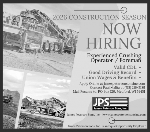 Crushing Operator, James Peterson Sons, Inc