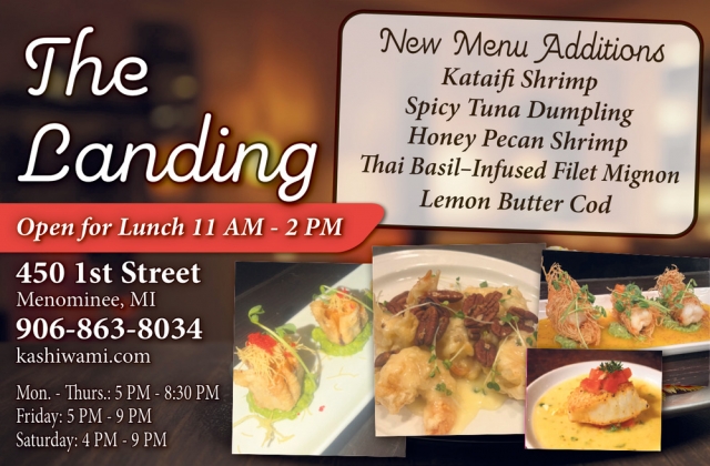 Fine Dining in A Casual Atmosphere, The Landing Restaurant, Menominee, MI