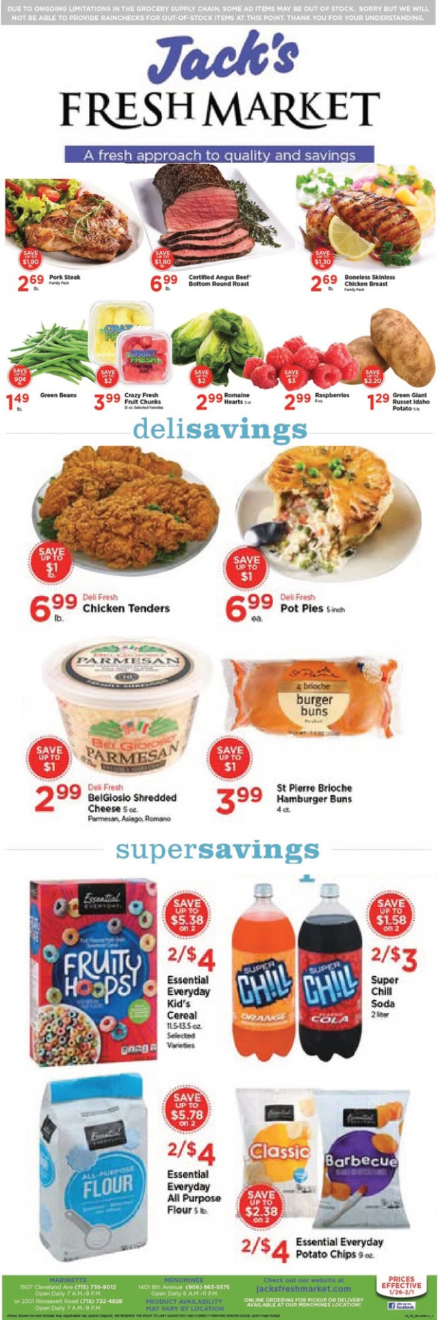 Fresh Market, Jack's Fresh Market, Menominee, MI