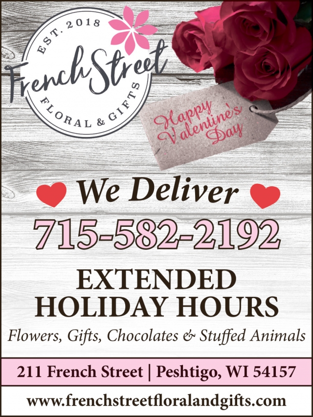 We Deliver, French Street Floral & Gifts