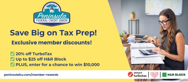 Save Big on Tax Prep!, Peninsula Federal Credit Union, Escanaba, MI