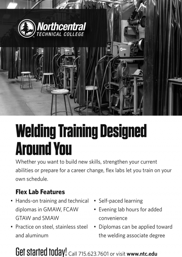 Welding Training Designed Around You, NorthCentral Technical College - Antigo, Antigo, WI