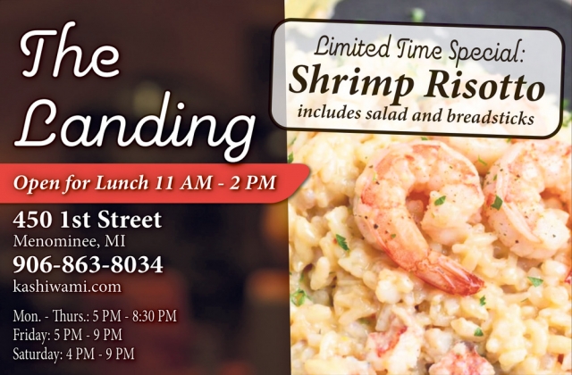 Shrimp Risotto, The Landing Restaurant, Menominee, MI