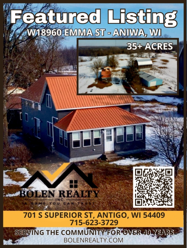 Featured Listing, Bolen Realty, Antigo, WI