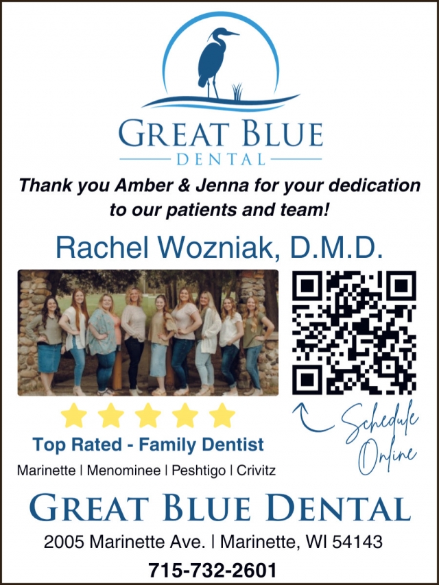 Dental Services, Great Blue Dental, Marinette, WI