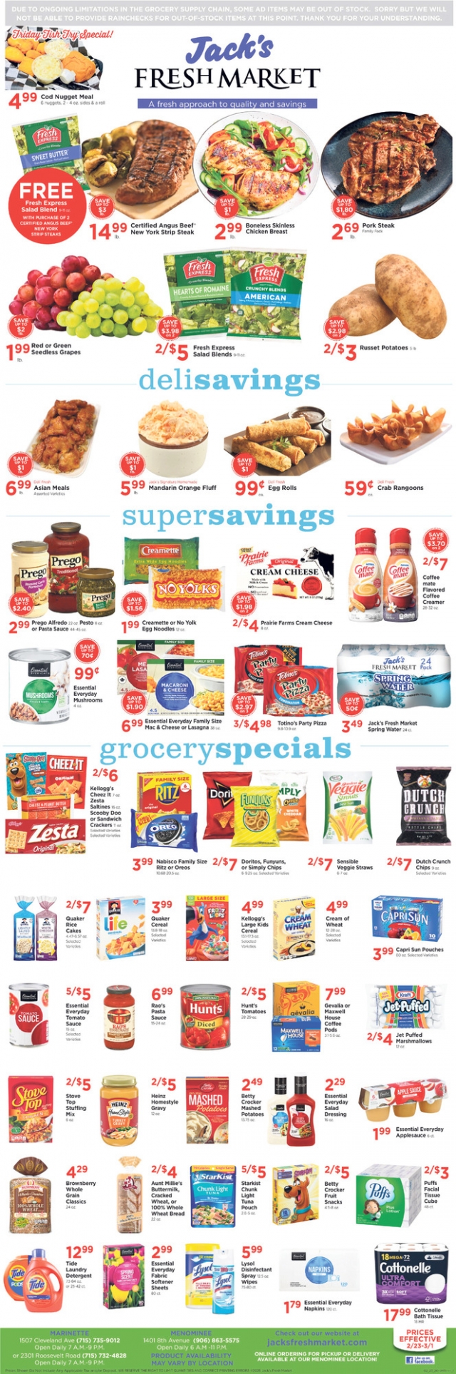 Fresh Market, Jack's Fresh Market, Menominee, MI