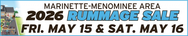 Rummage Sale, Marinette-Menominee Area 2026 Rummage Sale (May 15 & 16, 2026)