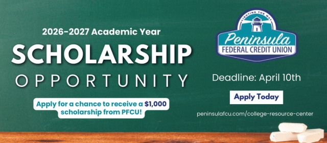 Scholarship Opportunity, Peninsula Federal Credit Union, Escanaba, MI