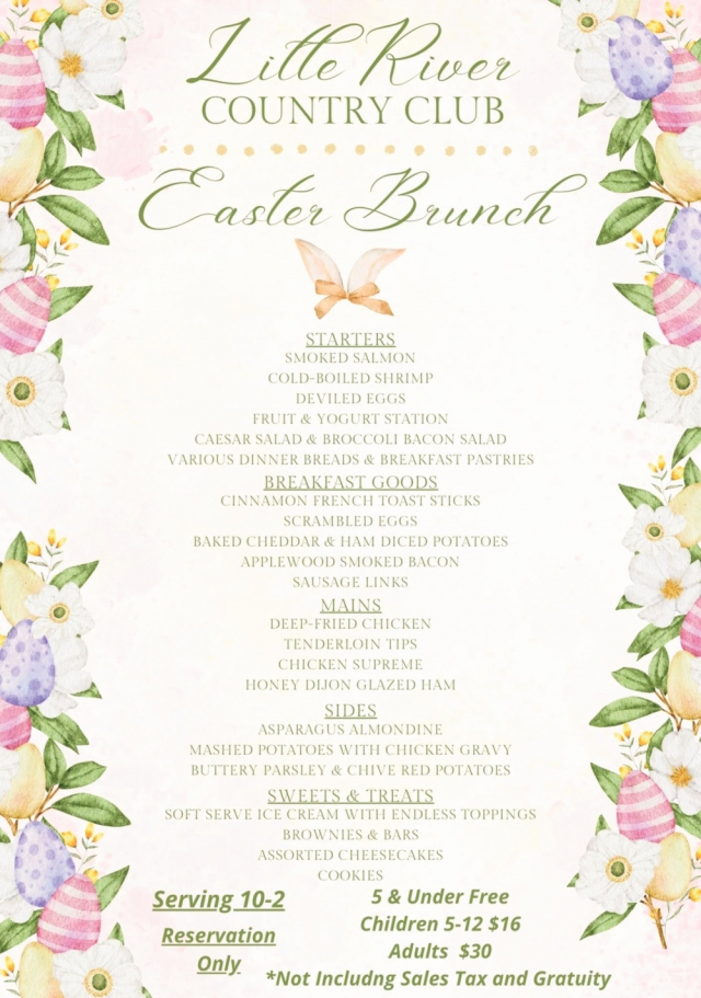 Easter Brunch, Little River Country Club, Marinette, WI