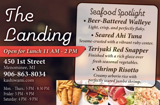 Seafood Spotlight, The Landing Restaurant, Menominee, MI