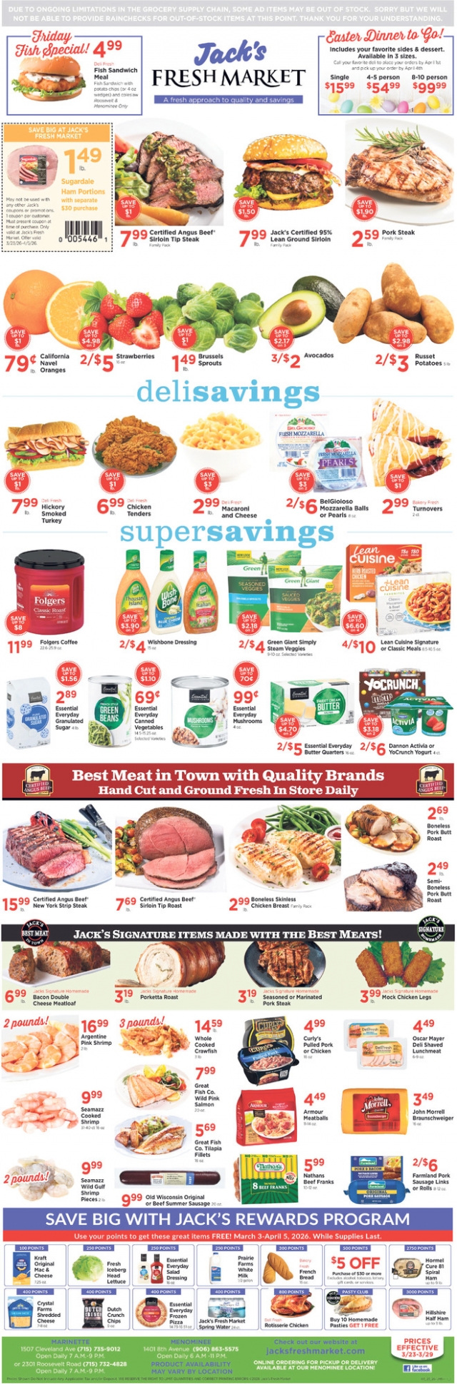 Fresh Market, Jack's Fresh Market, Menominee, MI