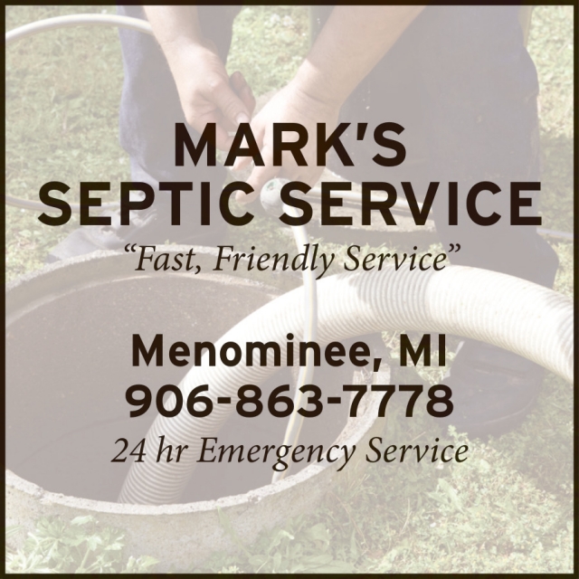 Septic Service, Mark's Septic Service, Menominee, MI