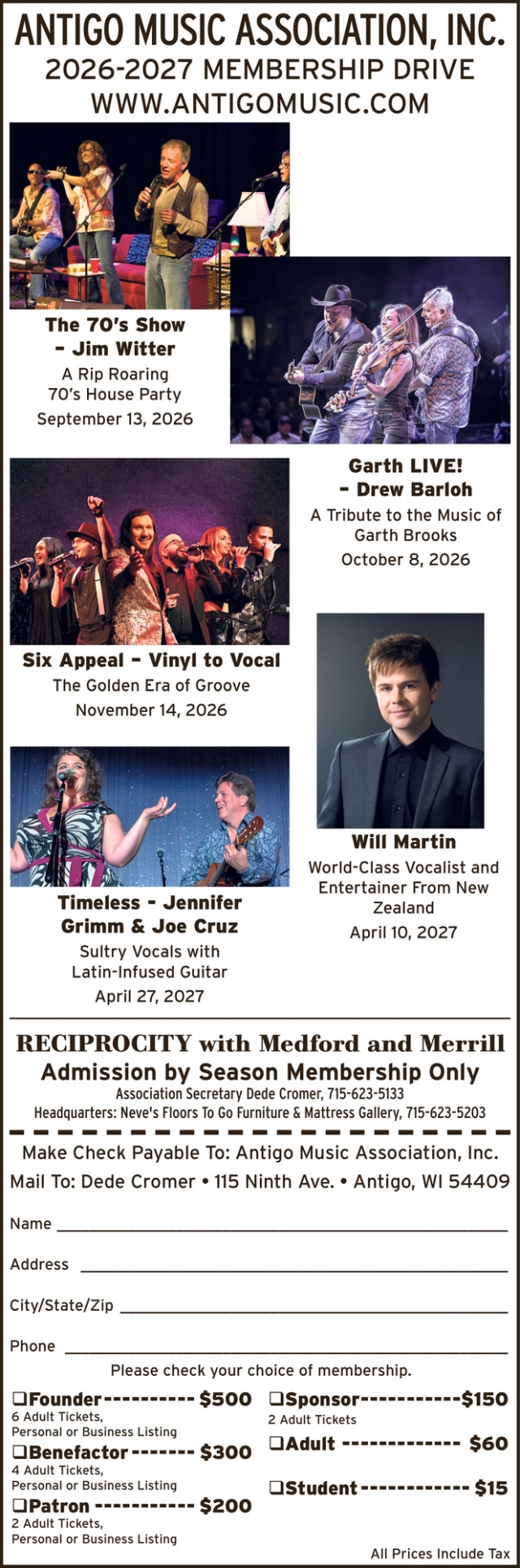 The 70's Show, Antigo Music Association, Inc.