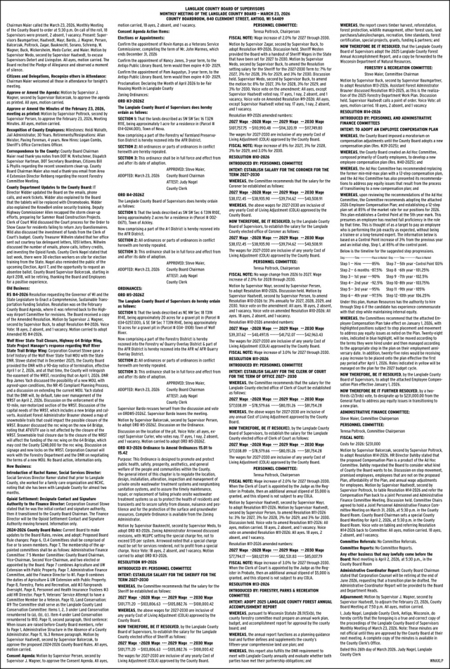 Notice, Langlade County