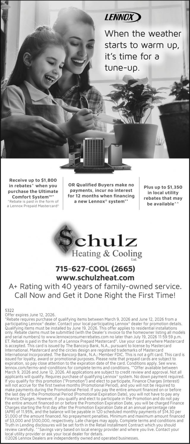 Heating & Cooling Services, Schulz Heating & Cooling, Antigo, WI
