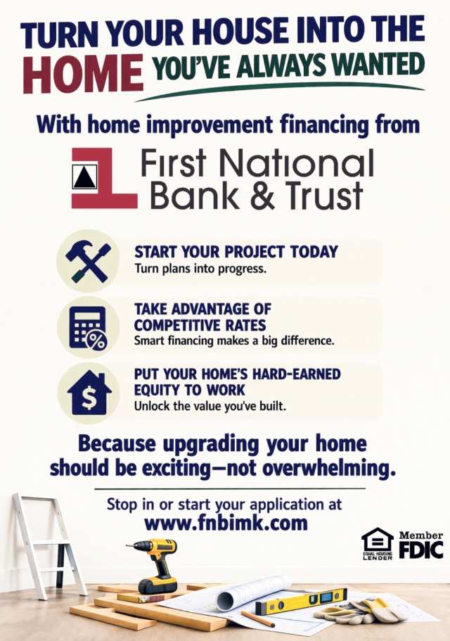 Turn Your House Into the Home You've Always Wanted, First National Bank & Trust Company, Beloit, WI