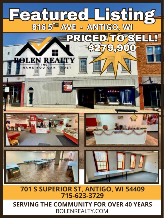Featured Listing, Bolen Realty, Antigo, WI