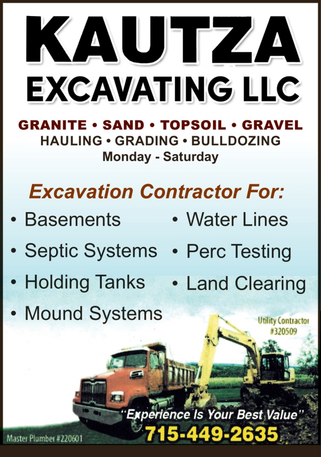 Septic Systems, Kautza Excavating, LLC