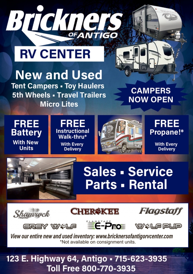 New and Used RV, Brickners of Antigo, Antigo, WI