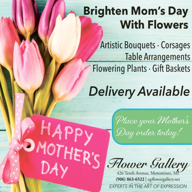 Brighten Mom's Day with Flowers, Flower Gallery, Menominee, MI