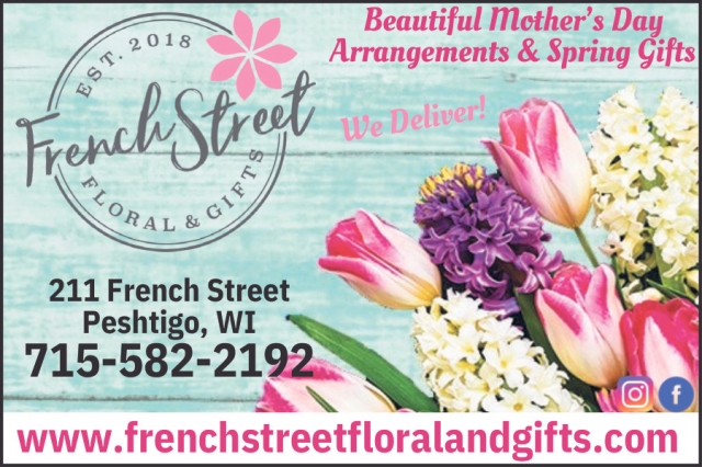 Beautiful Mother's Day Arrangements, French Street Floral & Gifts, Peshtigo, WI