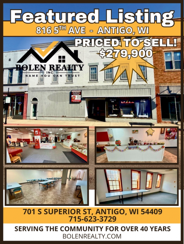 Featured Listing, Bolen Realty, Antigo, WI