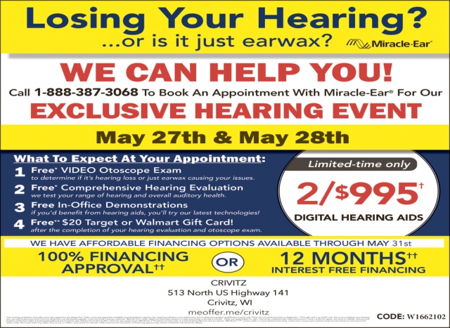 Losing Your Hearing?, Miracle Ear - Crivitz