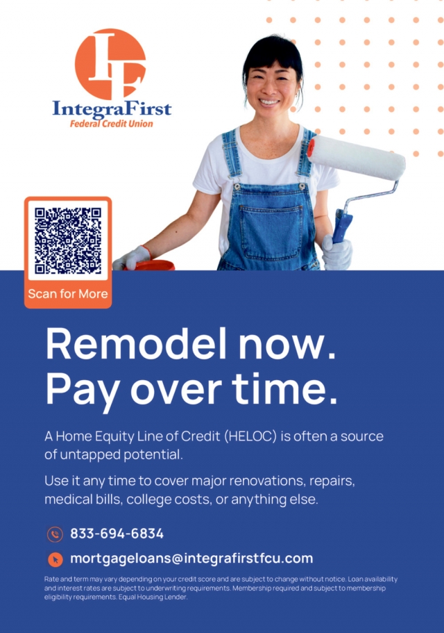 Remodel Now. Pay Over Time., IntegraFirst Federal Credit Union, Powers, MI