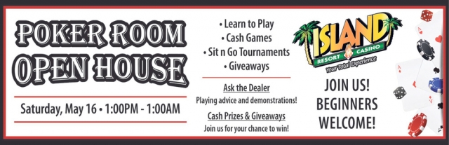 Poker Room Open House, Island Resort & Casino, Harris, MI