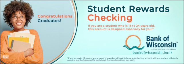 Student Rewards Cheking, Bank of Wisconsin