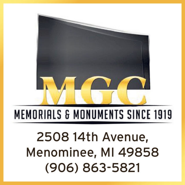 Free Delivery to Over 300+ Cemeteries Across the Up & Ne Wisconsin, Menominee Granite Co, Menominee, MI