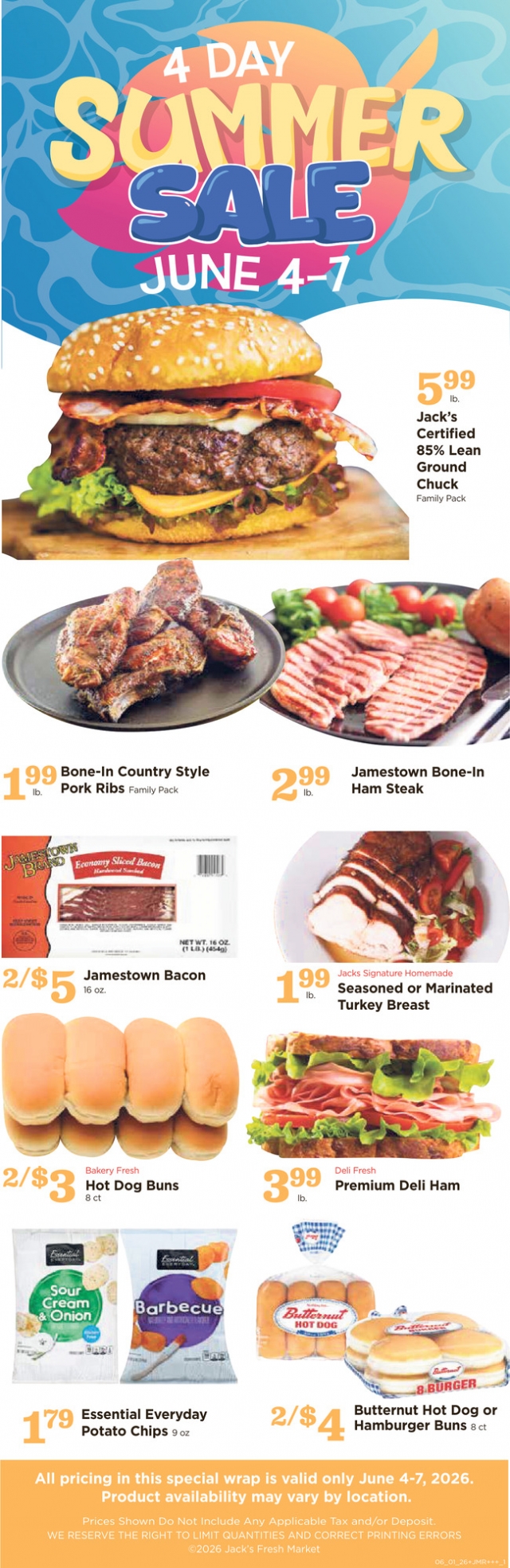 4 Day Summer Sale, Jack's Fresh Market, Menominee, MI
