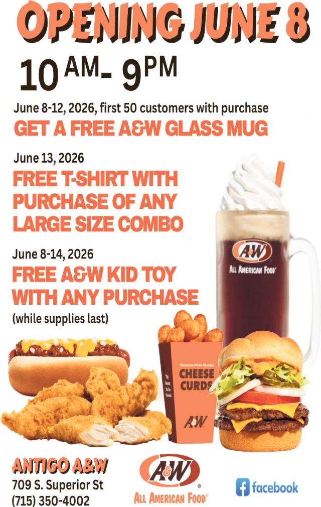 Get a Free A&W Glass Mug, A&W - Antigo